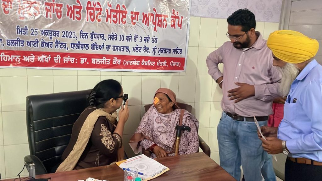 Dr. Baljit Kaur on duty to checkup