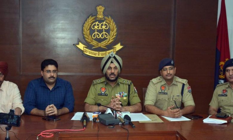 Punjab Police IG Gurpreet Singh Bhullar Address media in Chandigarh