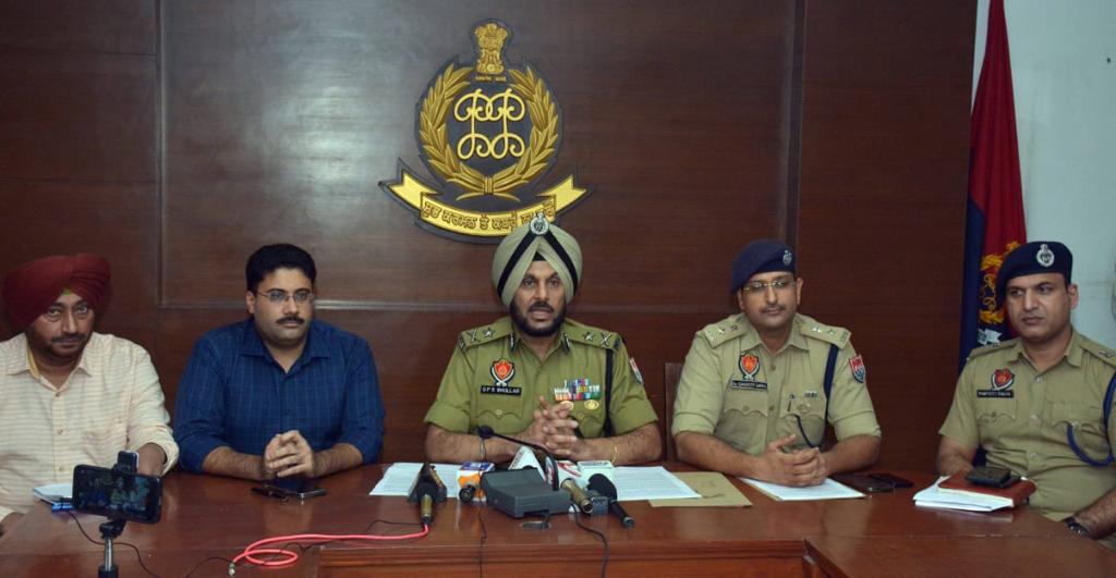 Punjab Police IG Gurpreet Singh Bhullar Address media in Chandigarh