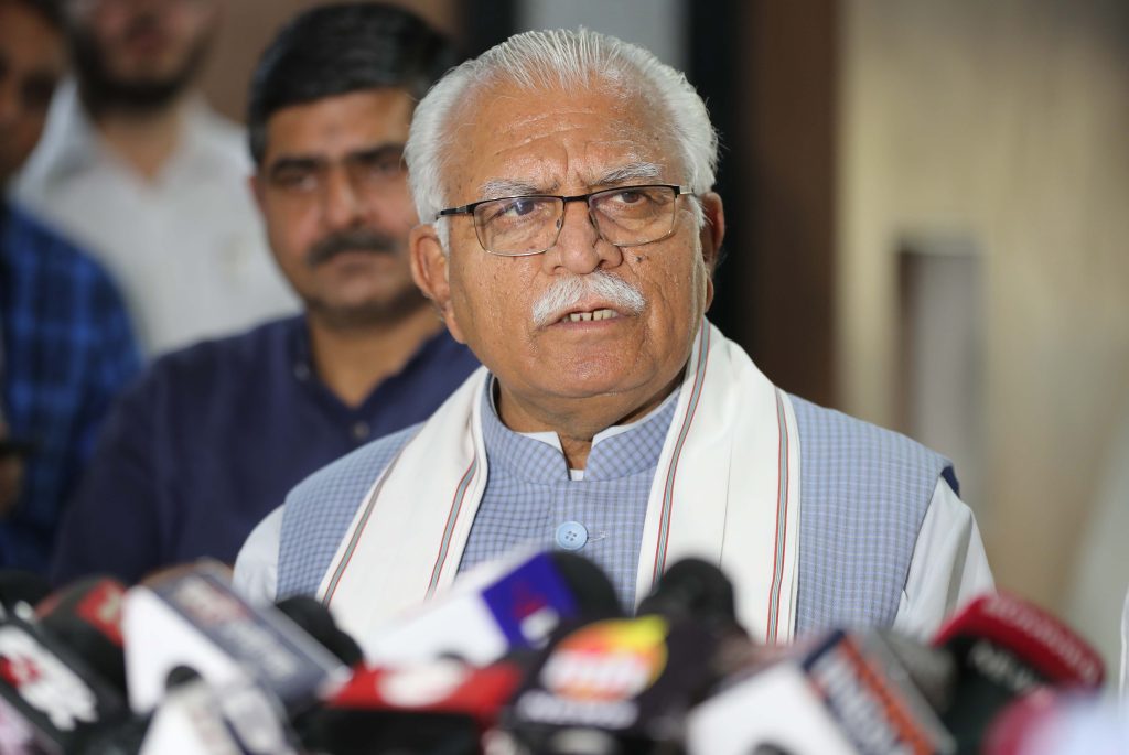 Manohar Lal Khattar in Delhi