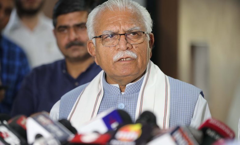 Manohar Lal Khattar in Delhi