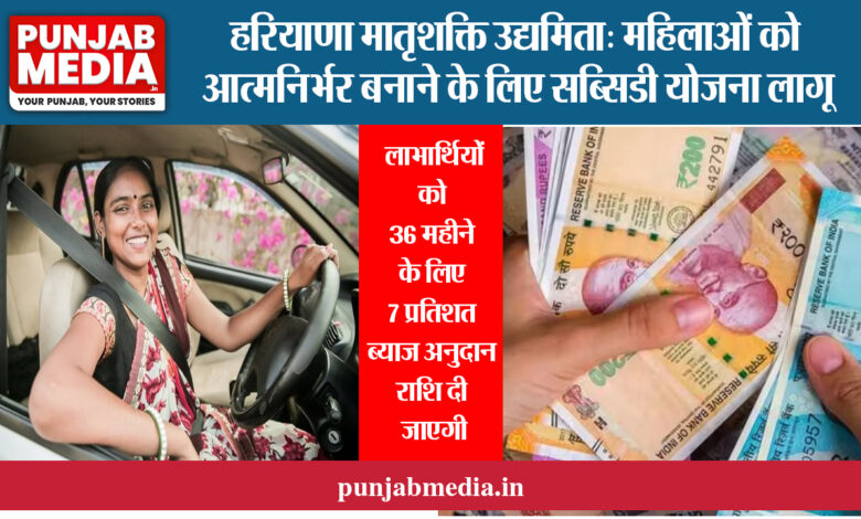 Haryana Matri Shakti Entrepreneurship