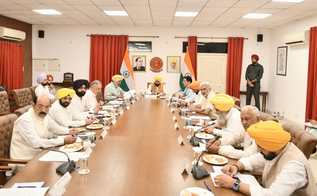CM Bhagwant singh Mann in Punjab Cabinet meeting