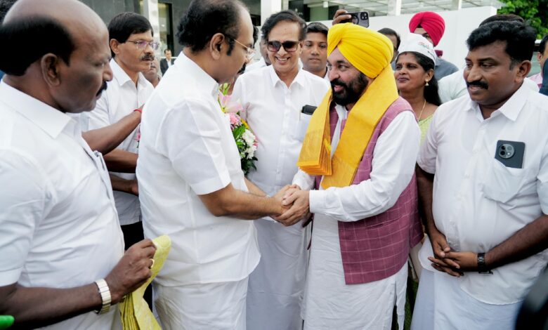 CM Mann mets Tamil Nadu CM M.K. Stalin