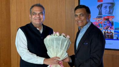 Minister Sanjeev Arora meets industrialist Sajjan Jindal