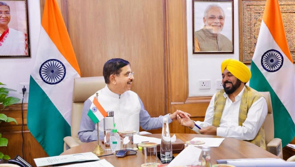 Bhagwant Mann Meets Union Food Minister Pralhad Joshi