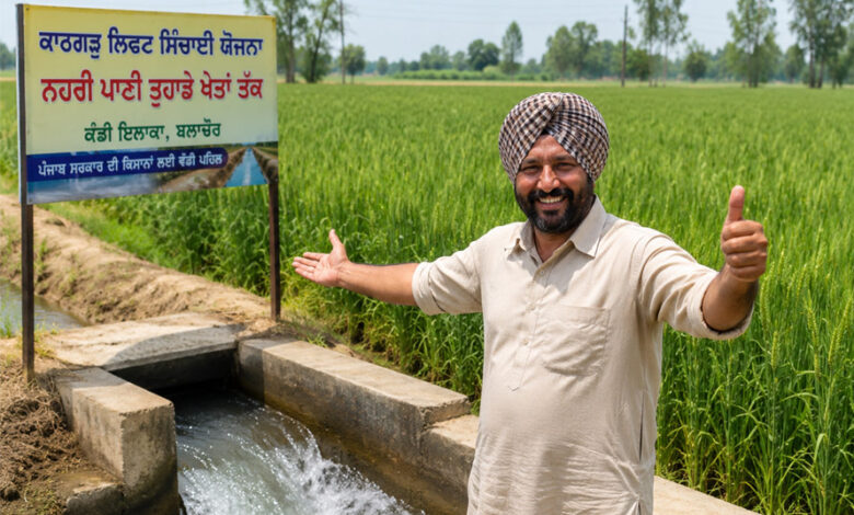 Canal Water Reaches Balachaur Kandi Region Major Relief for 38 Villages