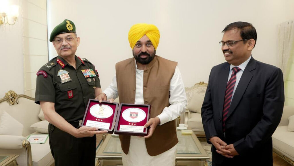 Major Deliberations on Border Security Key Meeting Between Chief Minister Mann and Army Commander