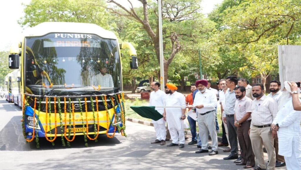 Punjab to Delhi Airport 5 new Volvo buses launched for improved passenger comfort.