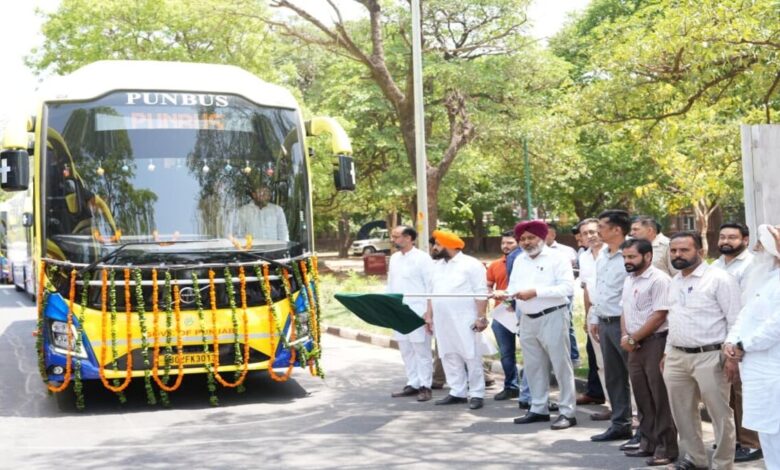 Punjab to Delhi Airport 5 new Volvo buses launched for improved passenger comfort.