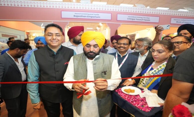CM Mann projects Punjab as the top choice for investors at Bharat Tex 2026.