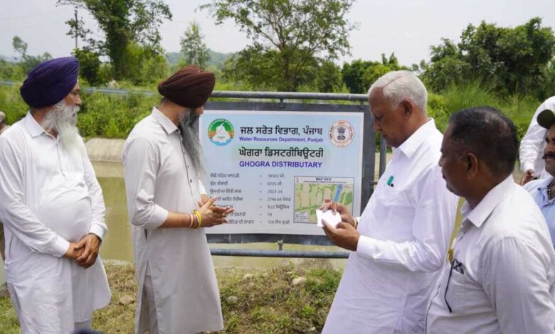 Mann government will ensure 100% canal water reaches the tail-ends for irrigation Goyal