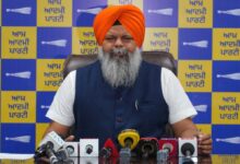 AAP expressed protest over the violation of the sanctity of Gurudwara Sri Bangla Sahib.